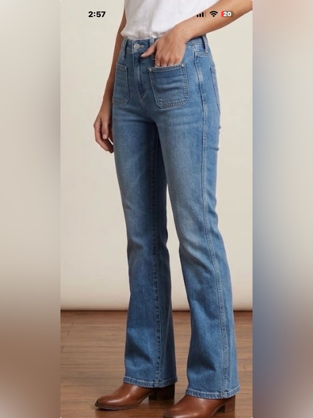 Current/Elliott Women's Light Blue Bootcut Jeans